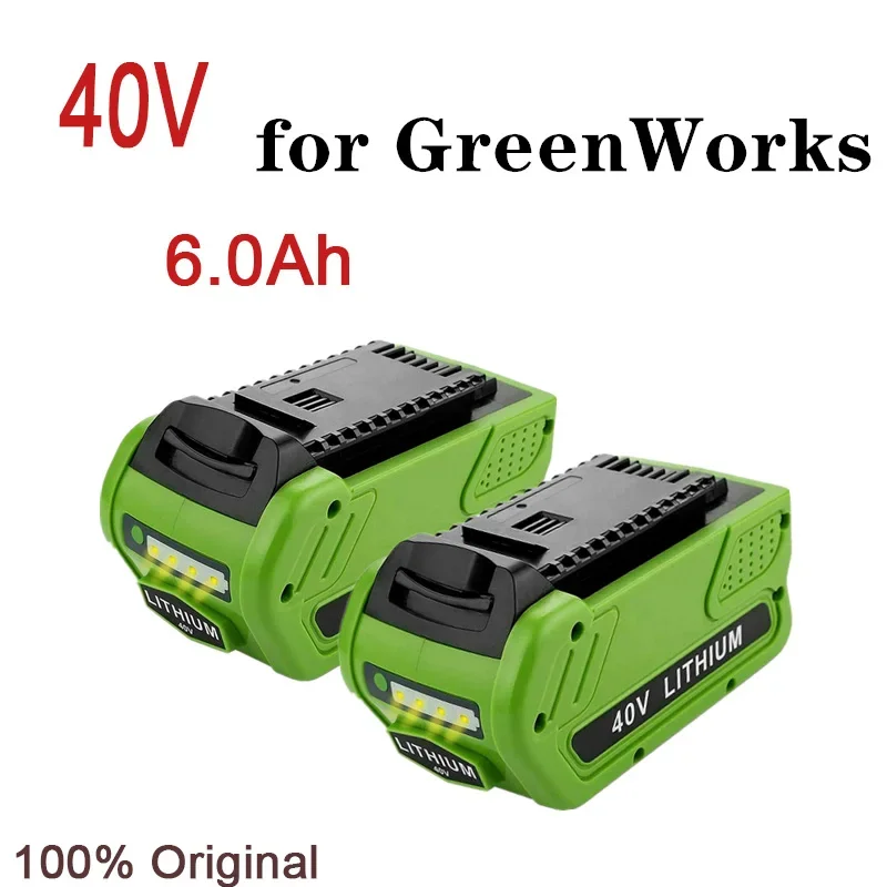 GreenWorks 40V 6.0Ah, 18.0Ah power tool battery for G-MAX 29252 20202 22262 27062 21242 replacement of 40V power tools
GreenWorks 40V 6.0Ah, 18.0Ah power tool battery for G-MAX 29252 20202 22262 27062 21242 replacement of 40V power tools