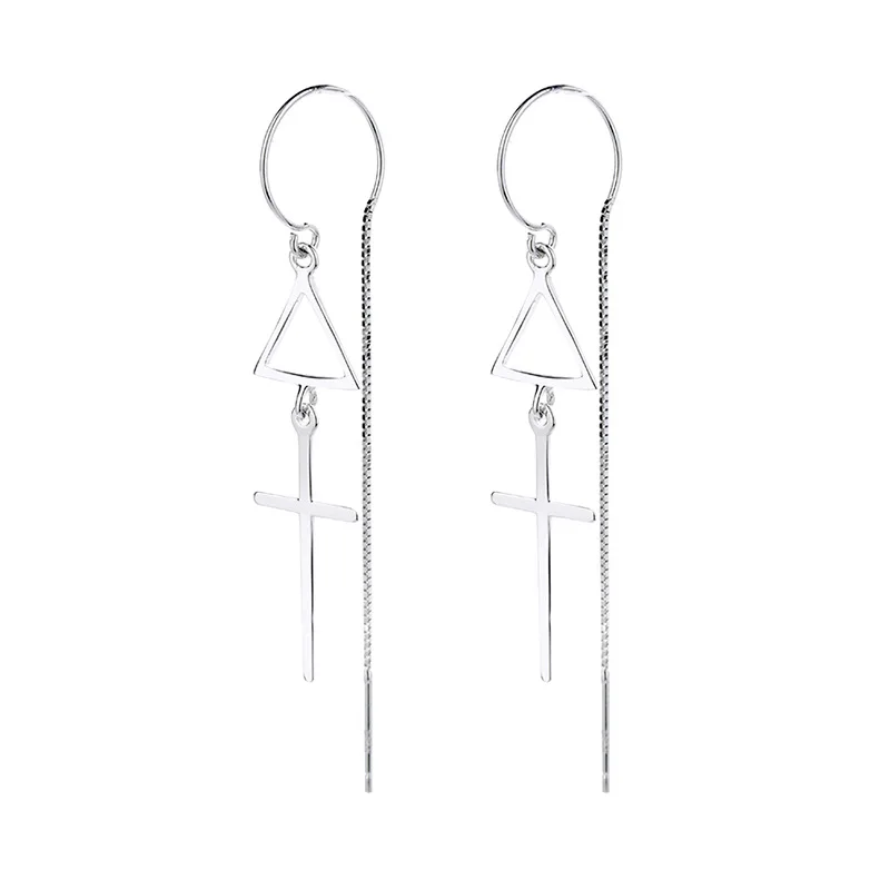 S925 Sterling Silver Simple And Niche Temperament Cross Long Tassel Cross Long Tassel Face-lifting All-match Anti-lost Earrings
S925 Sterling Silver Simple And Niche Temperament Cross Long Tassel Cross Long Tassel Face-lifting All-match Anti-lost Earrings