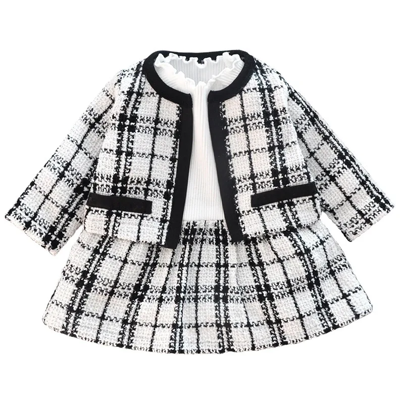 Newborn Clothes Infant Korean Version of The Small Fragrance Style Long-sleeved Cardigan Dress Suit Spring and Autumn
Newborn Clothes Infant Korean Version of The Small Fragrance Style Long-sleeved Cardigan Dress Suit Spring and Autumn