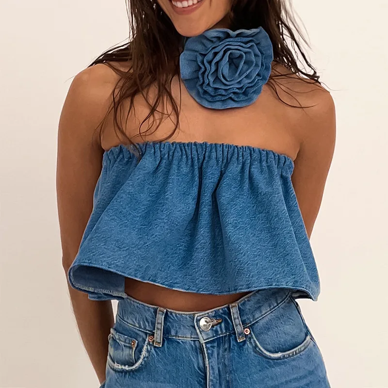 Europe and the United States Cowboy Chest T-shirt, New Line Shoulder, Short Flower, Wind, Spring and Summer
Europe and the United States Cowboy Chest T-shirt, New Line Shoulder, Short Flower, Wind, Spring and Summer