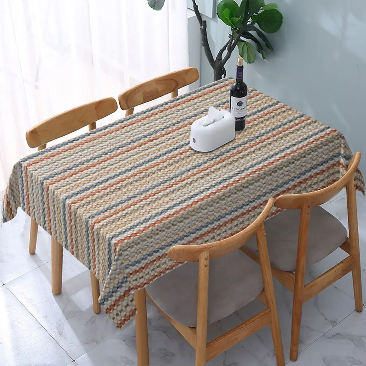 Rectangular Waterproof Vintage Bohemian Geometric Stripes Tablecloth Backed Elastic Edge Table Covers Fabric Texture Table Cloth
Rectangular Waterproof Vintage Bohemian Geometric Stripes Tablecloth Backed Elastic Edge Table Covers Fabric Texture Table Cloth