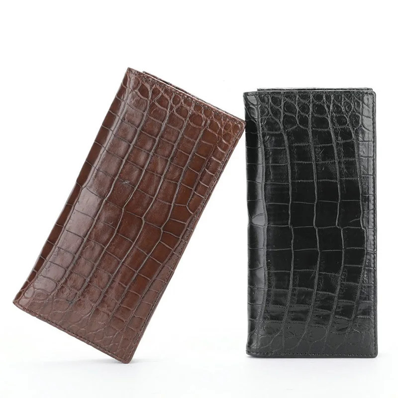 Men Authentic Crocodile Wallet 2-sided Crocodile Bifold Wallet Luxury Brand Design Long Purse Man Business Gift
Men Authentic Crocodile Wallet 2-sided Crocodile Bifold Wallet Luxury Brand Design Long Purse Man Business Gift