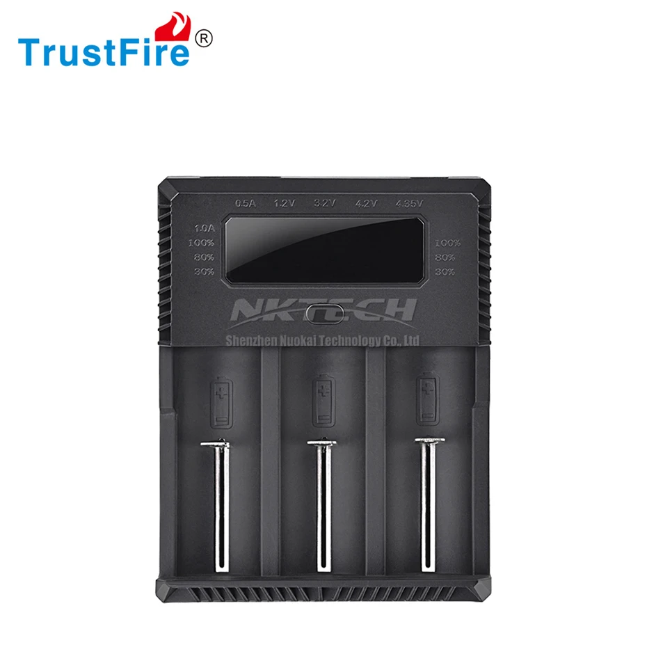 

TR-018 TrustFire Intelligent Fast Battery Charger 3-Slots Display Charging Status For 18650 26650 32650 25500 14500 Li-ion Ni-MH