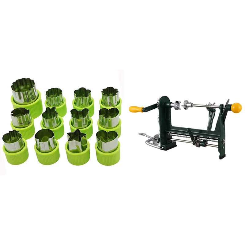 12Pcs Mini Cookie Cutters Vegetable Fruit Cutter Baking Set Tools & 1 Pcs Manual Rotating Apple Peeler
12Pcs Mini Cookie Cutters Vegetable Fruit Cutter Baking Set Tools & 1 Pcs Manual Rotating Apple Peeler