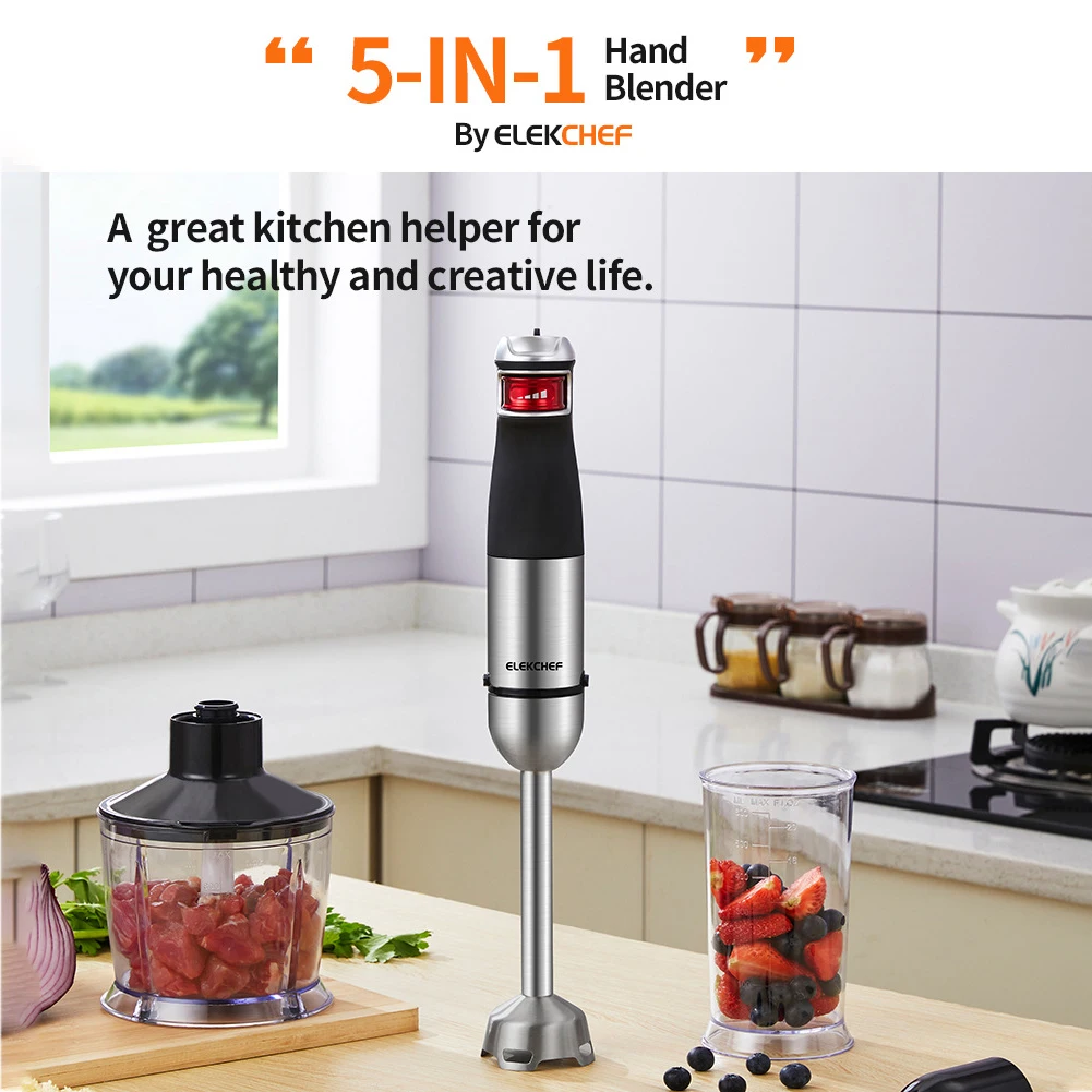 5 in 1 Multifunctional Electric Hand Stick Blender Food Chopper Egg Whisk Mixer Handheld Milk Frother Meat Grinder Kitchen Tools
5 in 1 Multifunctional Electric Hand Stick Blender Food Chopper Egg Whisk Mixer Handheld Milk Frother Meat Grinder Kitchen Tools