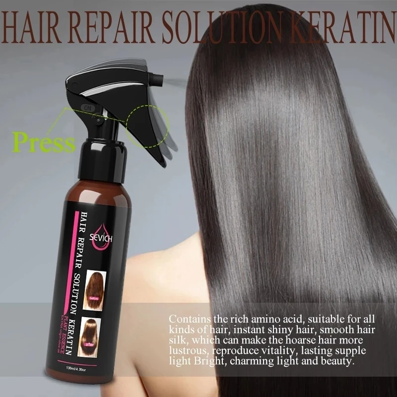 

Спрей для восстановления волос Sevich, 100 мл, восстанавливает повреждение, восстанавливает мягкие волосы для всех типов волос, кератин