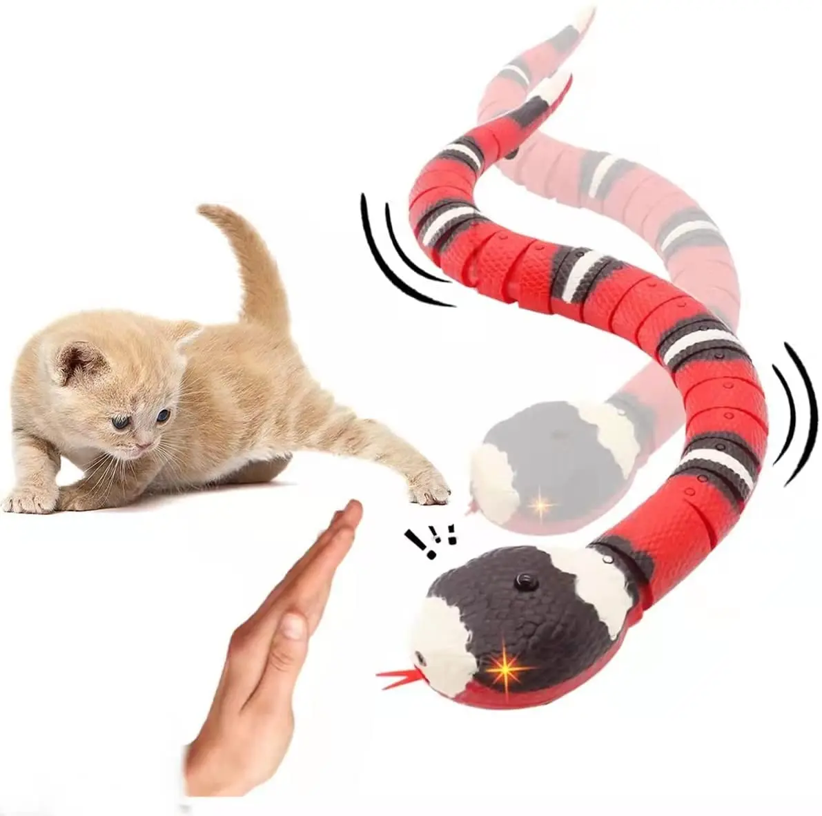 Infrared Induction RC Snake Toy for Kids Pets USB Rechargeable Indoor and Outdoor Prank Toys Kids' Electronics Halloween for Boy
Infrared Induction RC Snake Toy for Kids Pets USB Rechargeable Indoor and Outdoor Prank Toys Kids' Electronics Halloween for Boy