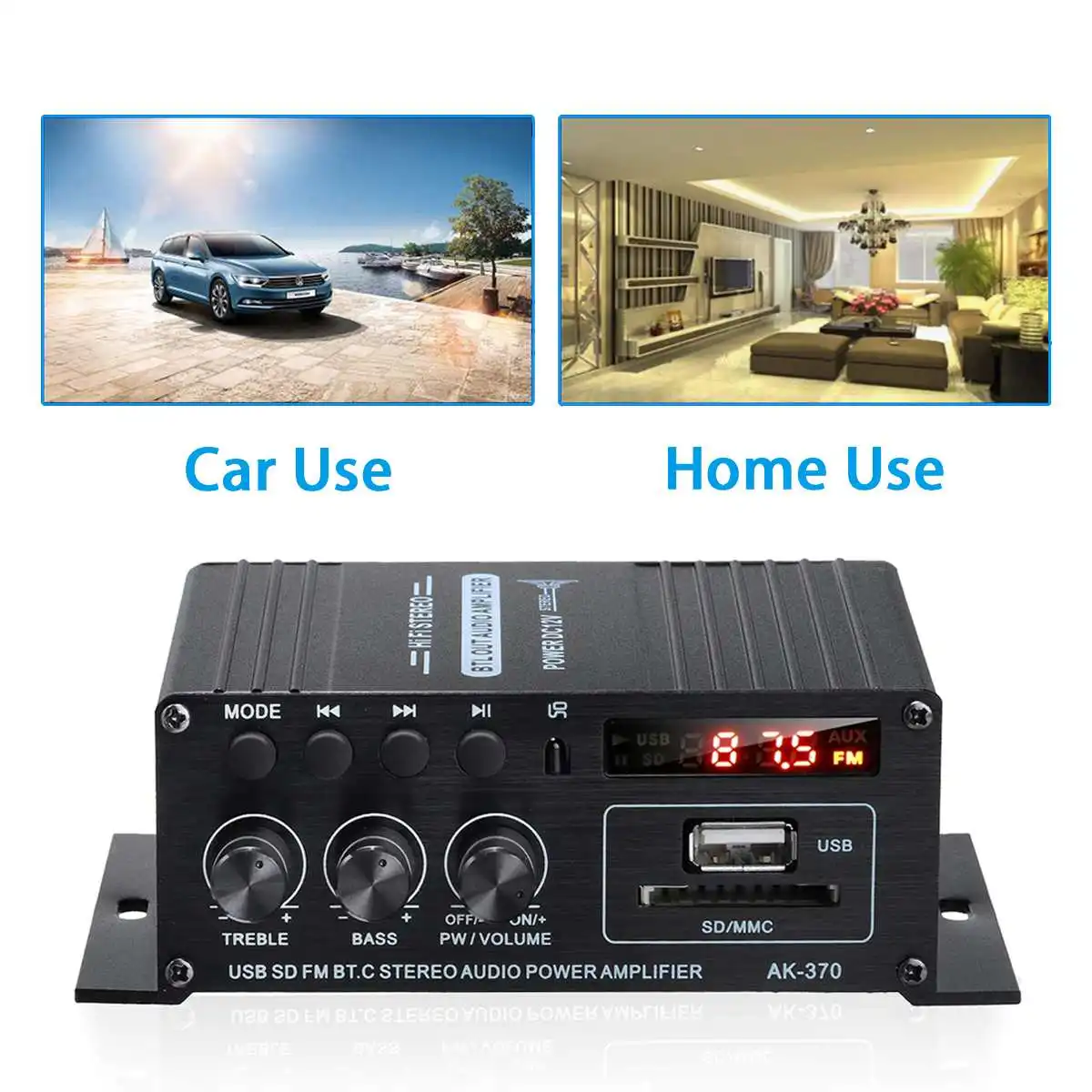Домашние цифровые Усилители звука 800 Вт 12 В 110-240 усилитель басов аудио bluetooth Hi-Fi FM