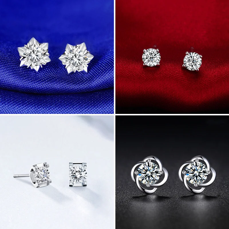 2022 Trend Korean Fashion Exquisite Snowflake/Flower/Round Crystal Zircon Stud Earrings For Women Charm Jewelry Gifts 
2022 Trend Korean Fashion Exquisite Snowflake/Flower/Round Crystal Zircon Stud Earrings For Women Charm Jewelry Gifts