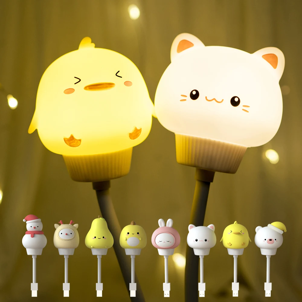 Cute LED Chlidren USB Night Light Cartoon Night Lamp for Baby Kid Bedroom Decor Bedside Lamp New Year 2022 Gift Led Wall Light
Cute LED Chlidren USB Night Light Cartoon Night Lamp for Baby Kid Bedroom Decor Bedside Lamp New Year 2022 Gift Led Wall Light