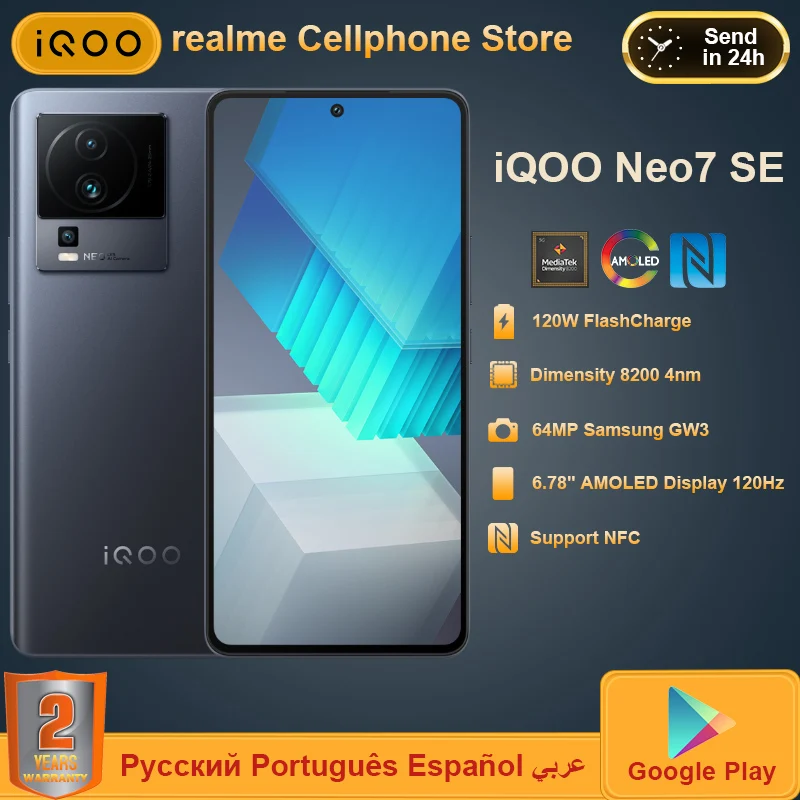 Новинка, смартфон iQOO NEO7 NEO 7 SE, телефон с яркостью 8200 дюйма, 6,78 Гц, AMOLED, 120 мАч, 5000 Вт, суперзарядка, камера 64 мп, смартфон
Новинка, смартфон iQOO NEO7 NEO 7 SE, телефон с яркостью 8200 дюйма, 6,78 Гц, AMOLED, 120 мАч, 5000 Вт, суперзарядка, камера 64 мп, смартфон