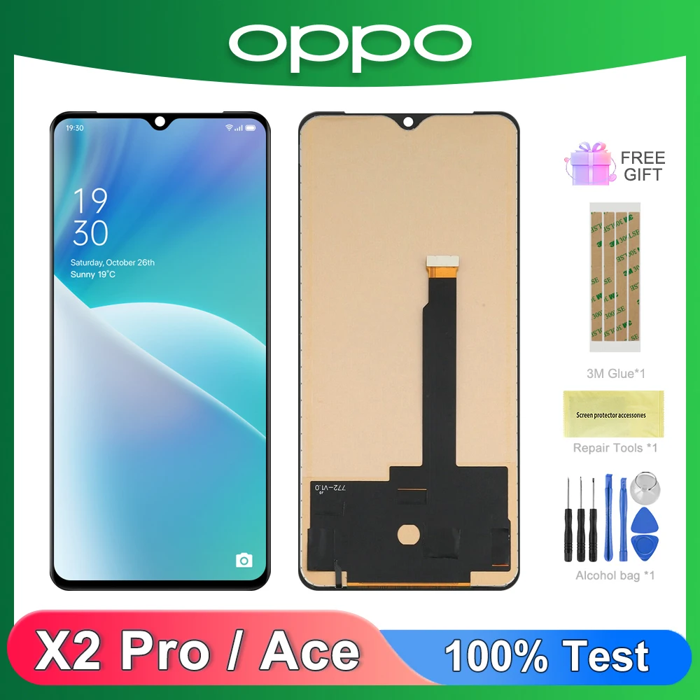 100% протестированный TFT-дисплей для Realme X2 Pro rmx830, сенсорный дигитайзер, экран в сборе, запасные части для Oppo Reno ACE PCLM10 LCD
100% протестированный TFT-дисплей для Realme X2 Pro rmx830, сенсорный дигитайзер, экран в сборе, запасные части для Oppo Reno ACE PCLM10 LCD