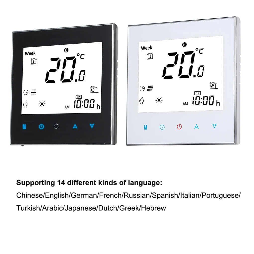 LCD Display Smart Thermostat Room Heater Temperature Controller Boiler Heating Interface Black
LCD Display Smart Thermostat Room Heater Temperature Controller Boiler Heating Interface Black