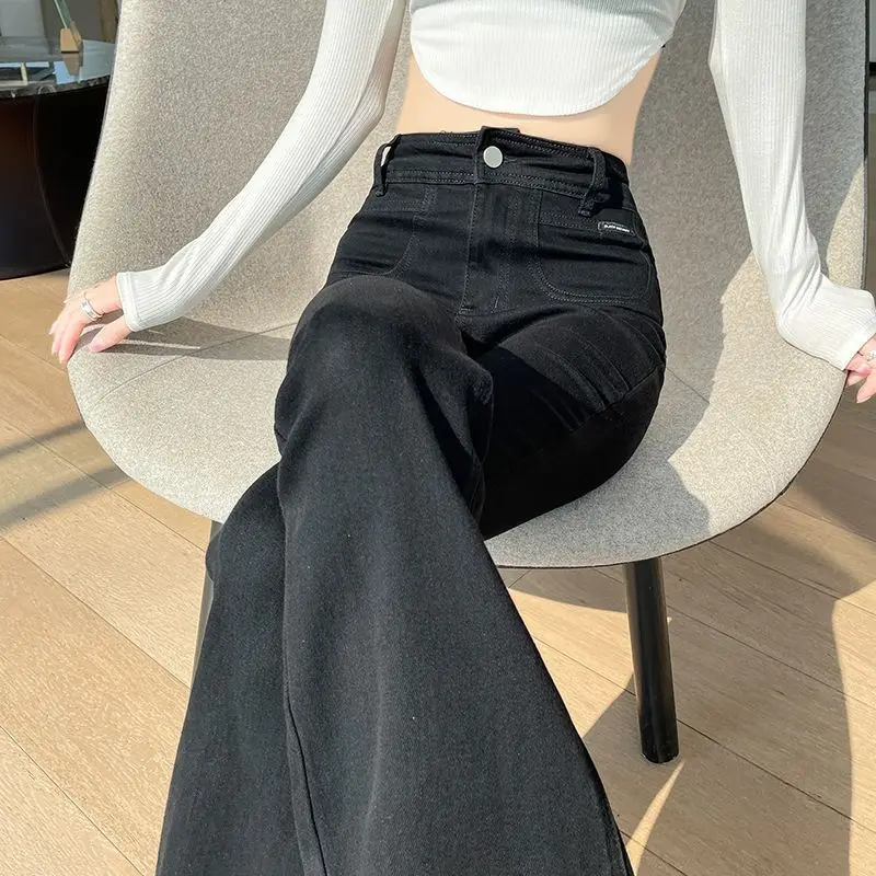 Spring Autumn Women's Jeans Fashion Slim Jean Flared Pants High Waist Elastic Skinny Full Length Women Jeans Pantalones Q219
Spring Autumn Women's Jeans Fashion Slim Jean Flared Pants High Waist Elastic Skinny Full Length Women Jeans Pantalones Q219