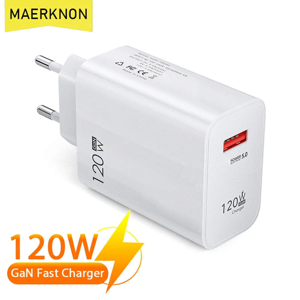 120W GAN USB Charger Fast Charging Charger QC 5.0 For iPhone Xiaomi Huawei Samsung Realme Oneplus Universal Mobile Phone Adapter 
120W GAN USB Charger Fast Charging Charger QC 5.0 For iPhone Xiaomi Huawei Samsung Realme Oneplus Universal Mobile Phone Adapter