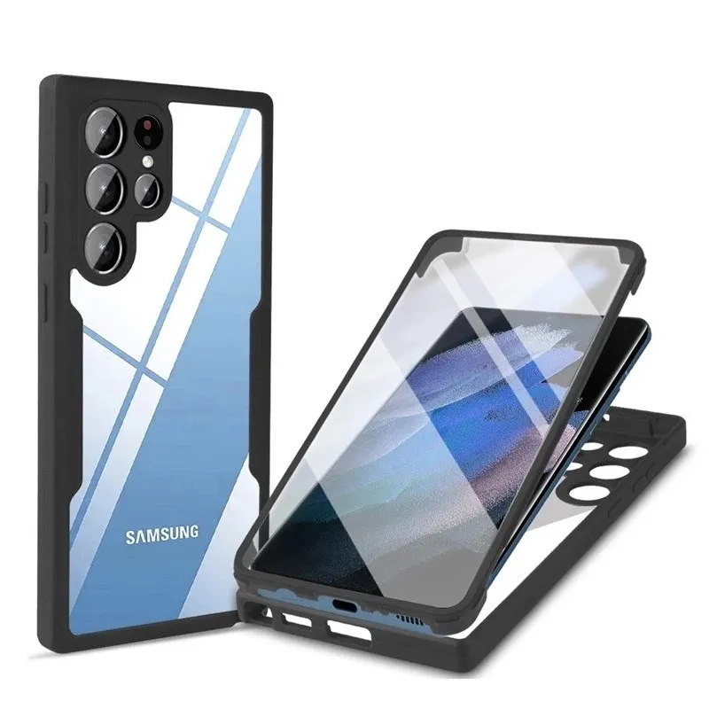 Полностью закрытый защитный чехол для телефона Samsung Galaxy S23, S22, S21Ultra, A53, A52, A72, A32, 5G, мягкий прозрачный тонкий силиконовый чехол
Полностью закрытый защитный чехол для телефона Samsung Galaxy S23, S22, S21Ultra, A53, A52, A72, A32, 5G, мягкий прозрачный тонкий силиконовый чехол