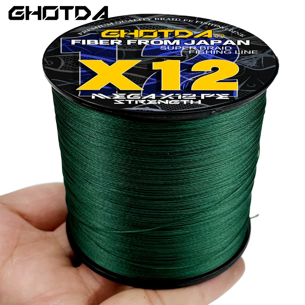 GHOTDA Power Pro 9/12 Braided Fishing Line - Length:300m/500m Diameter:0.16mm-0.55mm Size:20-120lb Super PE Braided Line
GHOTDA Power Pro 9/12 Braided Fishing Line - Length:300m/500m Diameter:0.16mm-0.55mm Size:20-120lb Super PE Braided Line