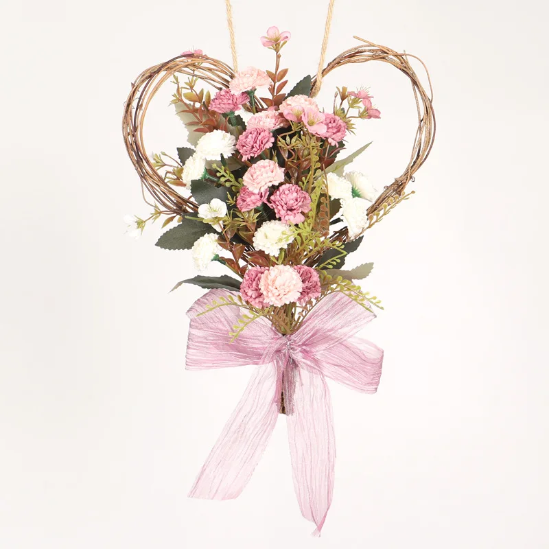 Small Artificial Carnation Wreath Decoration Heart Shape Front Door Wall Hanging Flower Garland Mother's Day Gift Home Ornaments
Small Artificial Carnation Wreath Decoration Heart Shape Front Door Wall Hanging Flower Garland Mother's Day Gift Home Ornaments