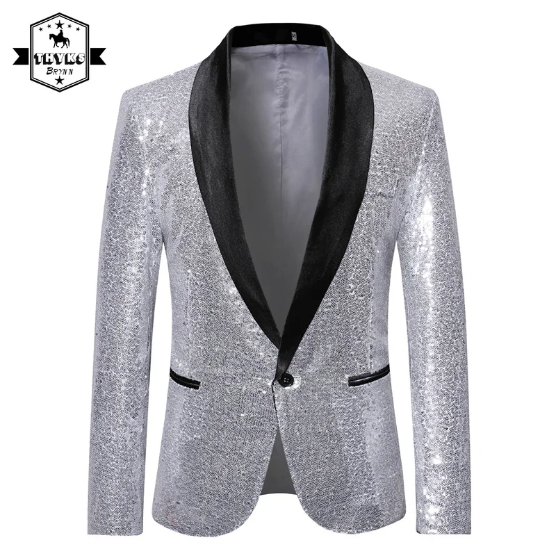 for Gold Sequins Blazers Men Casual Dance Suit New Silver Shiny Fashion Jacket Night Club DJ Stage Performances Party Coats
for Gold Sequins Blazers Men Casual Dance Suit New Silver Shiny Fashion Jacket Night Club DJ Stage Performances Party Coats