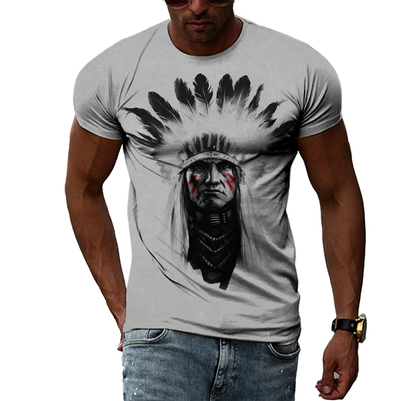 Indian Tribal Chiefs Summer Personality 3D Harajuku Printing Casual Loose Breathable Round Neck Short-sleeved Men's T-shirt Top
Indian Tribal Chiefs Summer Personality 3D Harajuku Printing Casual Loose Breathable Round Neck Short-sleeved Men's T-shirt Top