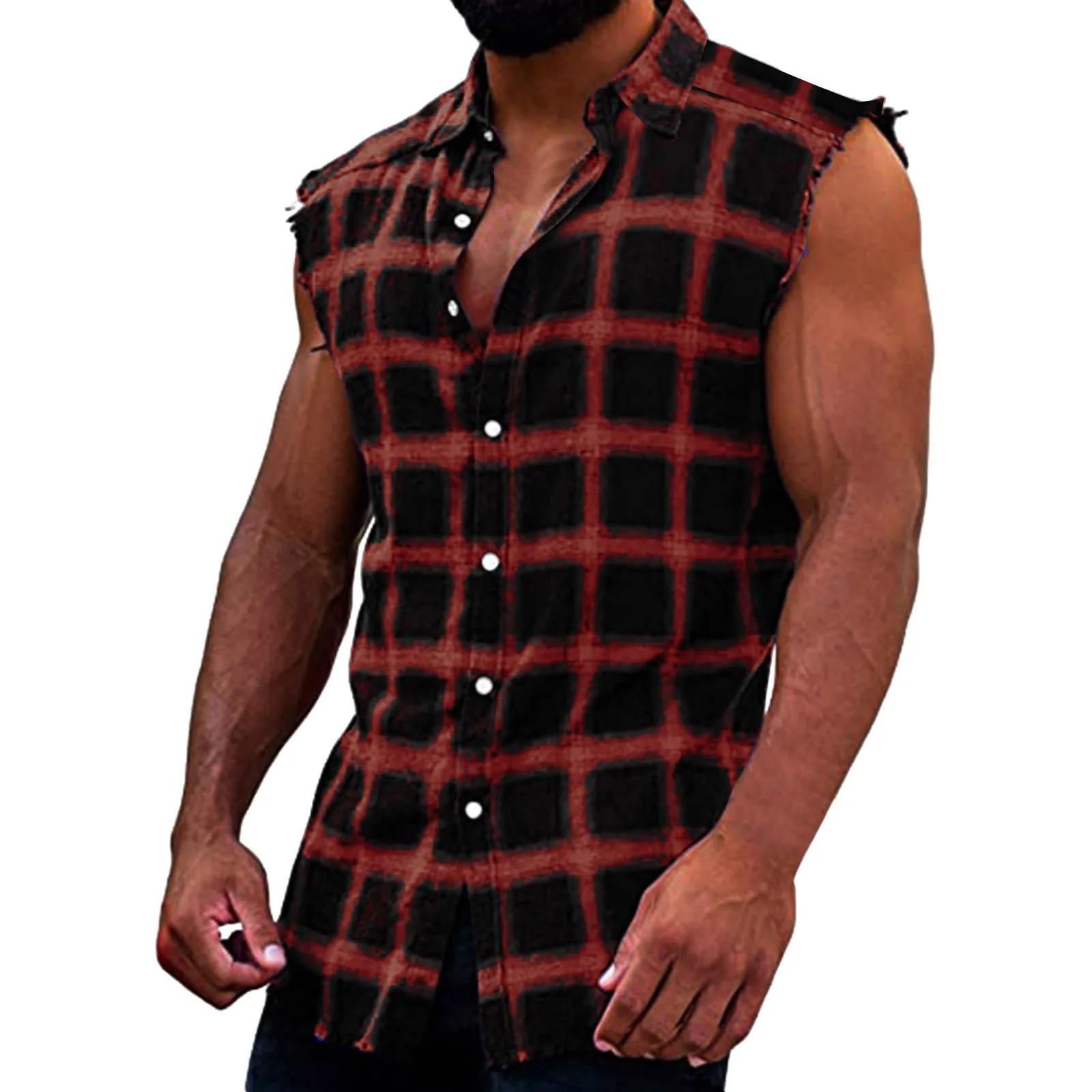 Men's Summer Fashion Casual Plaid Print Sleeveless T Shirt Vest Buckle Sanding 2022 Korean Style Mens Tank Tops Beach Vest
Men's Summer Fashion Casual Plaid Print Sleeveless T Shirt Vest Buckle Sanding 2022 Korean Style Mens Tank Tops Beach Vest