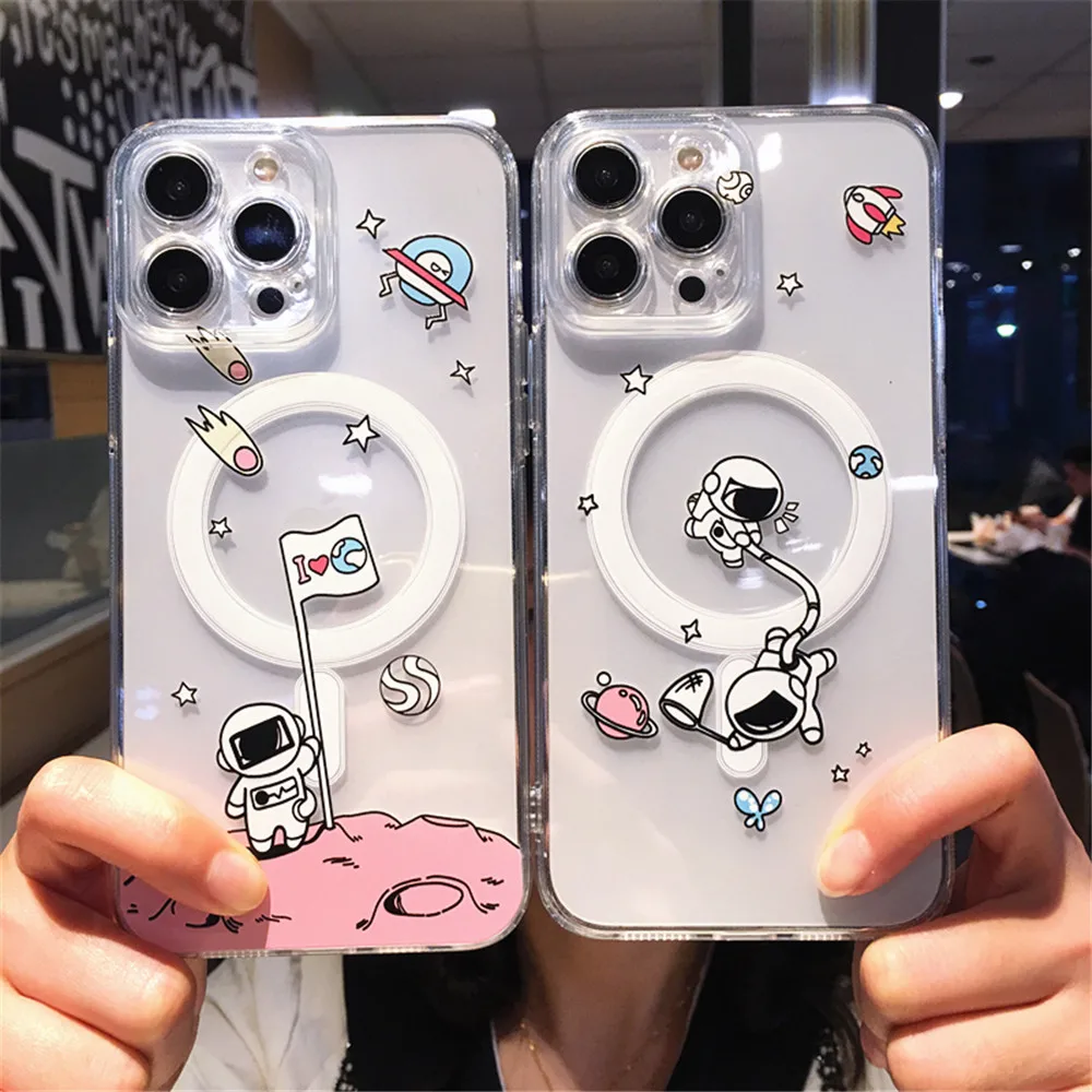 Ottwn For iPhone 14 Plus Max Case Cute Cartoon Astronaut Magnetic Clear Phone Case For iPhone 11 12 13 Pro Max Soft Bumper Cover
Ottwn For iPhone 14 Plus Max Case Cute Cartoon Astronaut Magnetic Clear Phone Case For iPhone 11 12 13 Pro Max Soft Bumper Cover