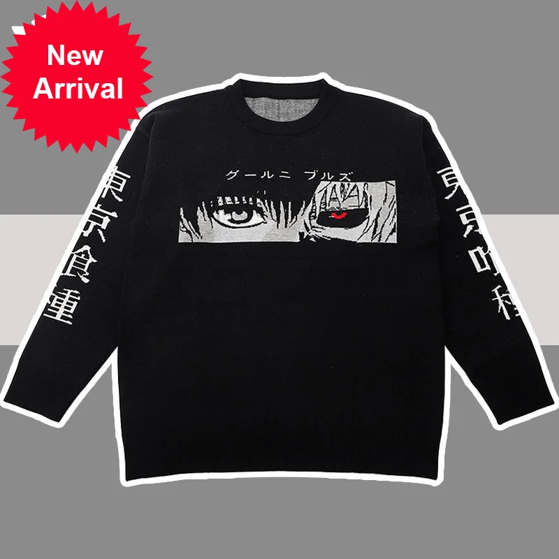 Sweater Tokyo Ghoul Anime Men Hip Hop Ken Kaneki Printed Oversize Knitted Pullover Autumn Winter Japanese Casual Jumper Unisex
Sweater Tokyo Ghoul Anime Men Hip Hop Ken Kaneki Printed Oversize Knitted Pullover Autumn Winter Japanese Casual Jumper Unisex