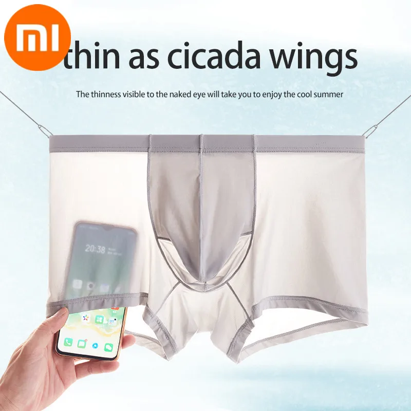 Бесшовное Мужское нижнее белье Xiaomi 3 шт. 120S из ледяного шелка, летние ультратонкие прозрачные сексуальные боксеры, мужские трусы с разделени...
Бесшовное Мужское нижнее белье Xiaomi 3 шт. 120S из ледяного шелка, летние ультратонкие прозрачные сексуальные боксеры, мужские трусы с разделени...