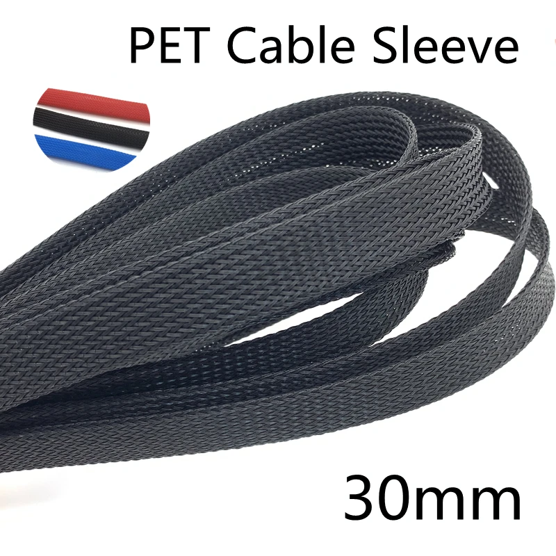 5M Braided Cable Sleeve 30mm PET Expandable Insulated Nylon Colorful High Density Tight Sheath Protector Line Harness Wires Wrap
5M Braided Cable Sleeve 30mm PET Expandable Insulated Nylon Colorful High Density Tight Sheath Protector Line Harness Wires Wrap