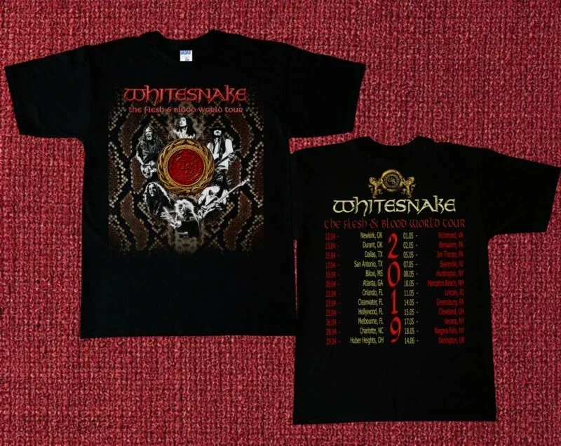 Винтажные женские Топы И Футболки Whitesnake The Flessh & кровавый мир новые футболки