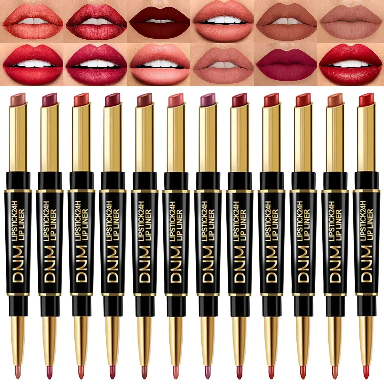 Gift Matte Longlasting Lipstick Blush 2 In 1 Cosmetics Make Up Tool Double Head Lipliner Eyeliner Pen
Gift Matte Longlasting Lipstick Blush 2 In 1 Cosmetics Make Up Tool Double Head Lipliner Eyeliner Pen