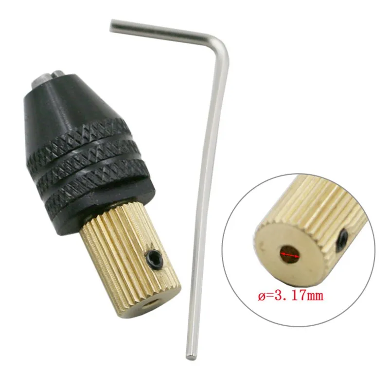 Electric Drill Woodworking Brass Drill Chuck Tail Hole 2.35-3.17mm For Mini Tool With Wrench Allen Wrench Set Electric Drill
Electric Drill Woodworking Brass Drill Chuck Tail Hole 2.35-3.17mm For Mini Tool With Wrench Allen Wrench Set Electric Drill