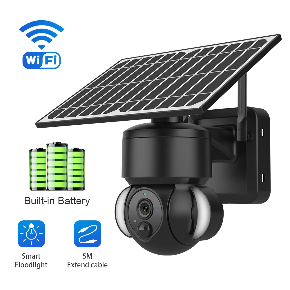

Wi-Fi Солнечная камера 4G, наружная беспроводная камера видеонаблюдения, Солнечная камера для сада, мониторинг безопасности, аккумуляторная к...