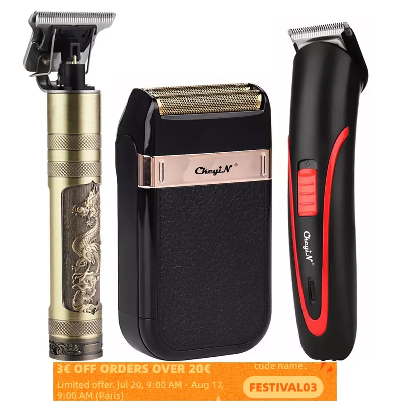 CkeyiN Electric Hair Clipper Rechargeable Beard Trimmer Razor Cutter Machine Professional Barber Shaver Cordless T-Outline Mower
CkeyiN Electric Hair Clipper Rechargeable Beard Trimmer Razor Cutter Machine Professional Barber Shaver Cordless T-Outline Mower