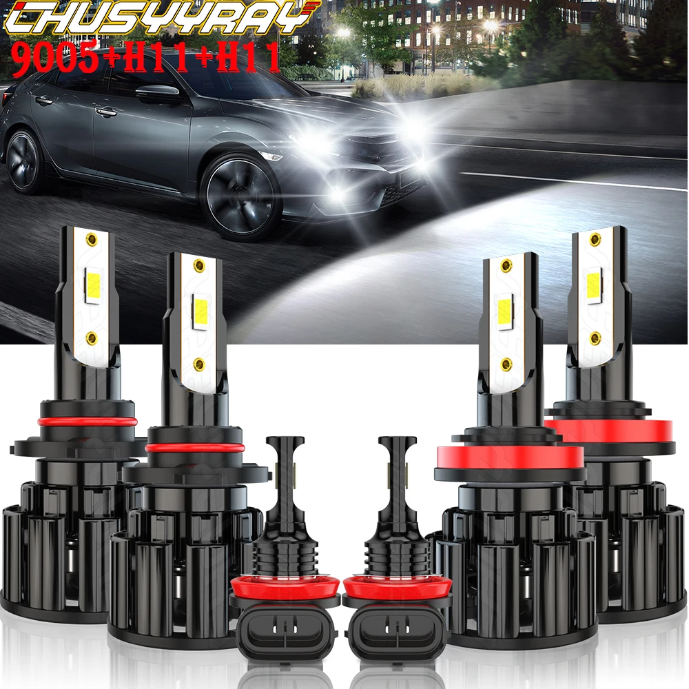 CHUSYYRAY Compatible For 2016 2017 2018 Honda Civic-6X 9005 H11 LED Headlight Hi/Low H11 Fog Light Combo bulbs Led Headlight
CHUSYYRAY Compatible For 2016 2017 2018 Honda Civic-6X 9005 H11 LED Headlight Hi/Low H11 Fog Light Combo bulbs Led Headlight