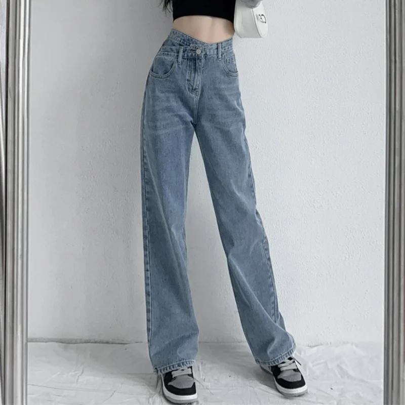 Korean Wide Leg Trousers High Waist Vintage Streetwear Denim Casual Jeans Loose Straight Pocket Womens Pants
Korean Wide Leg Trousers High Waist Vintage Streetwear Denim Casual Jeans Loose Straight Pocket Womens Pants