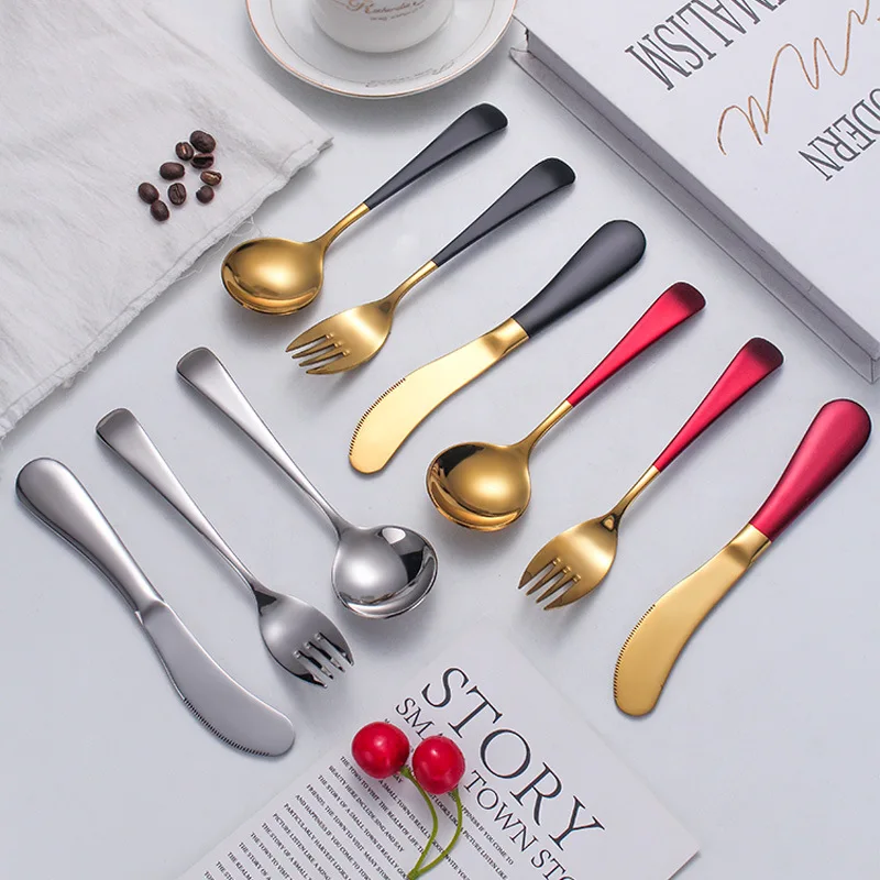 Creative Web Celebrity Stainless Steel Knife And Fork Spoon Double-color Children Tableware Household Knife And Fork Spoon
Creative Web Celebrity Stainless Steel Knife And Fork Spoon Double-color Children Tableware Household Knife And Fork Spoon