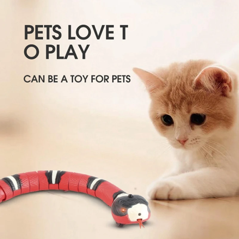 Sensing Interactive Cat Toys Automatic Electronic Snake Cat Teasering Play USB Rechargeable Kitten Toys For Cats Pet 
Sensing Interactive Cat Toys Automatic Electronic Snake Cat Teasering Play USB Rechargeable Kitten Toys For Cats Pet