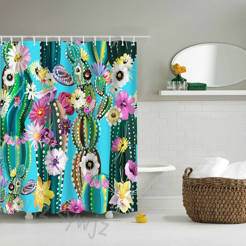 Занавеска для душа с рисунком кактуса, Брезентовая 3D занавеска для ванны, декор для ванной комнаты, с растительным принтом, с крючками
Занавеска для душа с рисунком кактуса, Брезентовая 3D занавеска для ванны, декор для ванной комнаты, с растительным принтом, с крючками