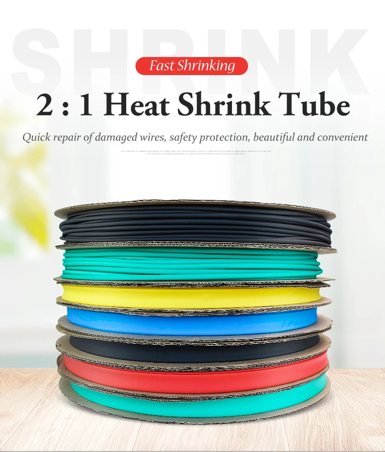 1 Meter heat shrinkable tube termoretractil Shrink Heatshrink Tubing Tube Sleeving Wrap Wire Sell DIY Connector Insulation
1 Meter heat shrinkable tube termoretractil Shrink Heatshrink Tubing Tube Sleeving Wrap Wire Sell DIY Connector Insulation