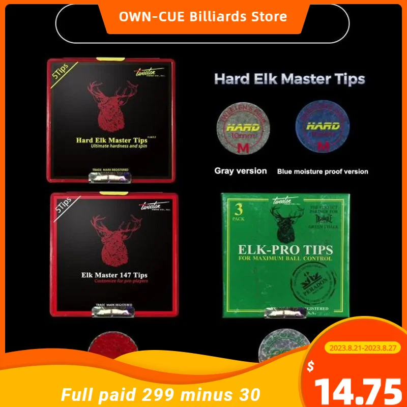 

Ronnie O'Sullivan Hard ELK Tips Professional Pool Cue Tips Billiards Accessories Several Options Moistureproof Optimal Tips