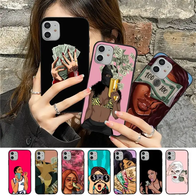 Funny Money Black Gir Phone Case for iPhone 11 12 13 Mini Pro Max 8 7 6 6S Plus X 5 SE 2020 XR XS Funda Case
Funny Money Black Gir Phone Case for iPhone 11 12 13 Mini Pro Max 8 7 6 6S Plus X 5 SE 2020 XR XS Funda Case