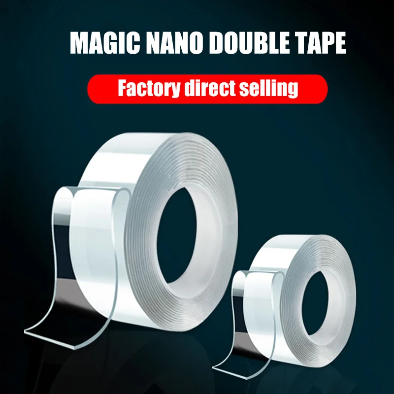 Waterproof Transparent Nano Double Sided Tape Reusable Strong Wall Stickers Magic Tapes No Track 1M 2M 3M for Home Car Kitchen 
Waterproof Transparent Nano Double Sided Tape Reusable Strong Wall Stickers Magic Tapes No Track 1M 2M 3M for Home Car Kitchen