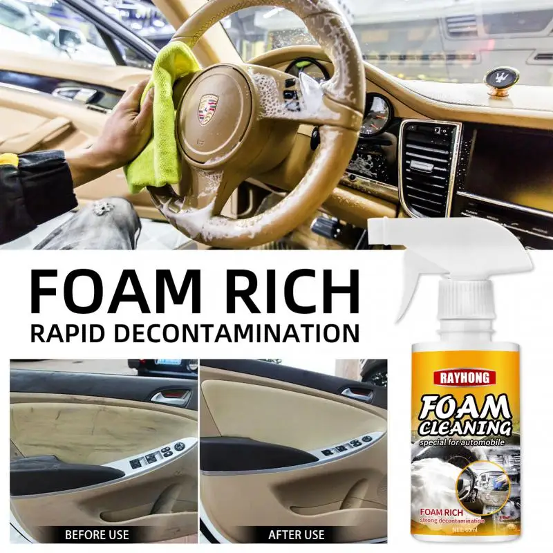 60m Multi-purpose Foam Cleaner Anti-aging Cleaner Tools Automoive Sofa Home Cleaning Foam Spray For Car Interior Cleaning Agent 
60m Multi-purpose Foam Cleaner Anti-aging Cleaner Tools Automoive Sofa Home Cleaning Foam Spray For Car Interior Cleaning Agent