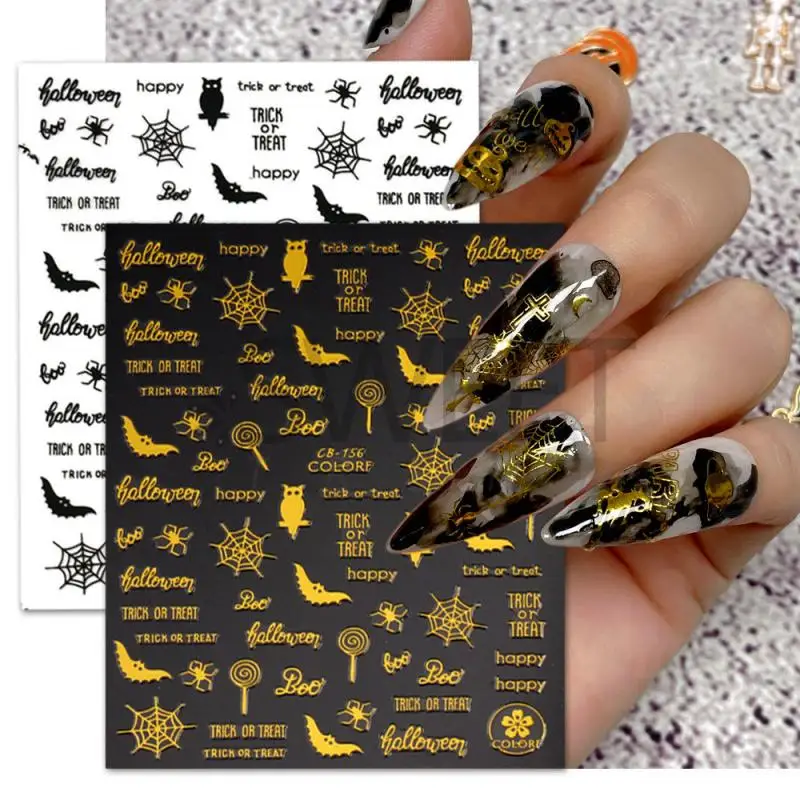 tifcojew halloween nail sticker bronzing two-color halloween ghost skeleton bat nail sticker
tifcojew halloween nail sticker bronzing two-color halloween ghost skeleton bat nail sticker