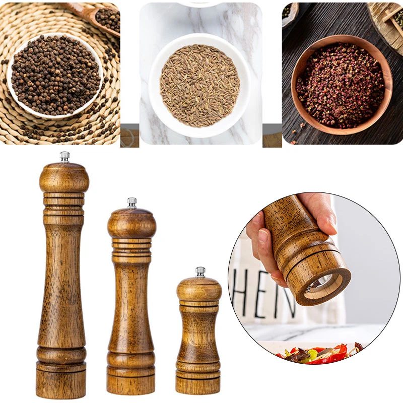 5/8/10 Inch Pepper Grinder Spice Mill Salt And Pepper Triturator Burnisher Manual Adjustable Wooden Refillable Kitchen Tools
5/8/10 Inch Pepper Grinder Spice Mill Salt And Pepper Triturator Burnisher Manual Adjustable Wooden Refillable Kitchen Tools