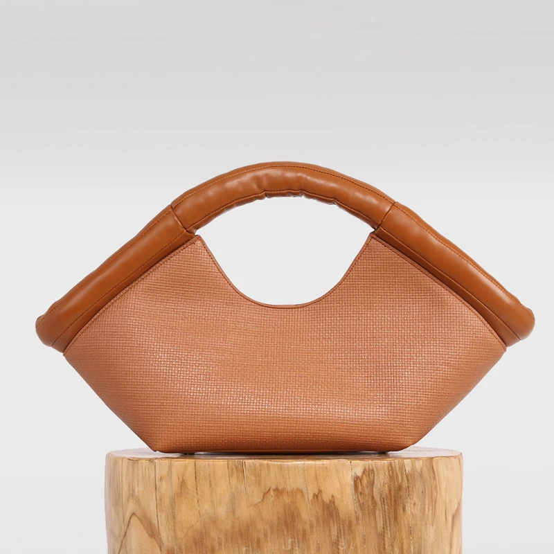 

Cotton-filled Handbag Fan-shaped Composite Bag Luxury Designer Handbags For Women 2023 New Shoulder Crossbody Basket Bag