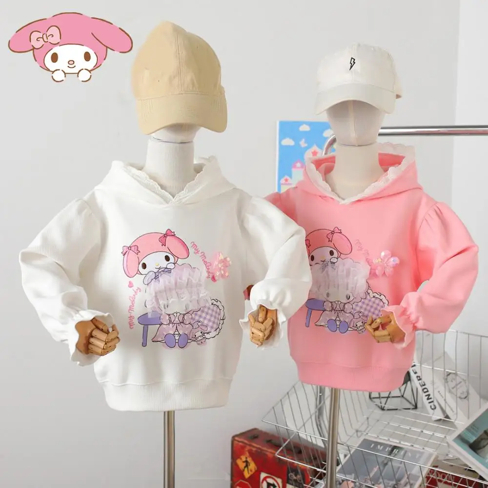 Свитер с капюшоном для девочек Sanrio My Melody, свитшот с длинным рукавом, милый мультяшный аниме, свободная повседневная весенне-Осенняя детская одежда
Свитер с капюшоном для девочек Sanrio My Melody, свитшот с длинным рукавом, милый мультяшный аниме, свободная повседневная весенне-Осенняя детская одежда