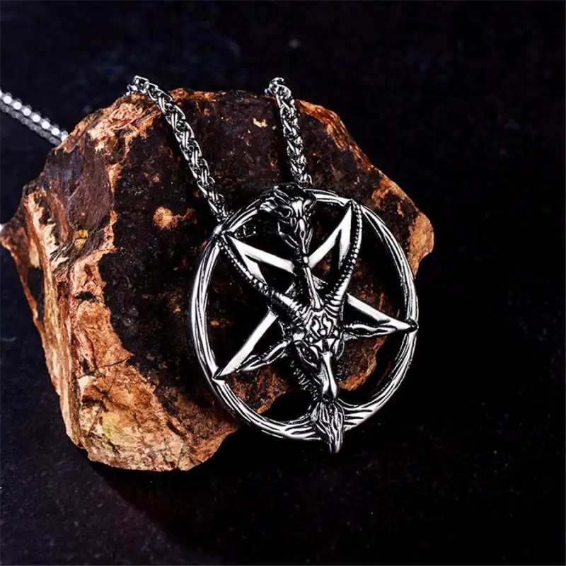 Retro Satan Pentagram Sheep Head Skull Pendant Necklace Men's Hip Hop Punk Motorcycle Jewelry Gift
Retro Satan Pentagram Sheep Head Skull Pendant Necklace Men's Hip Hop Punk Motorcycle Jewelry Gift