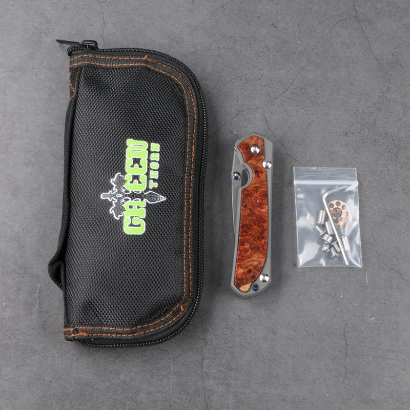 Маленький складной нож GREEN THORN Sebenza 31 лезвие M390 титановая ручка инкрустированные
